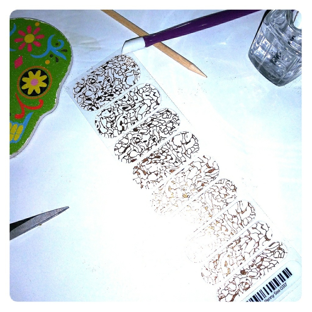 Jamberry nail wrap Penny Sea clear